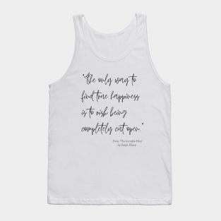 A Quote about Happiness from "The Invisible Man" by Ralph Ellison Tank Top